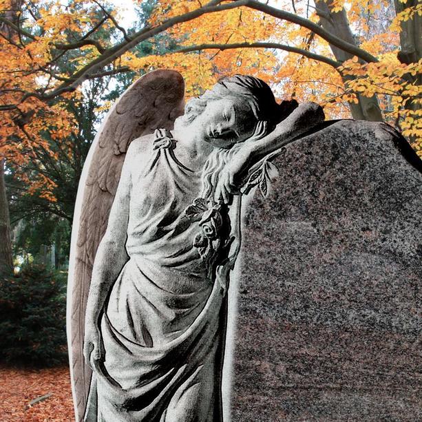 Großer Grabstein mit schöner Engel Statue - Clarissa