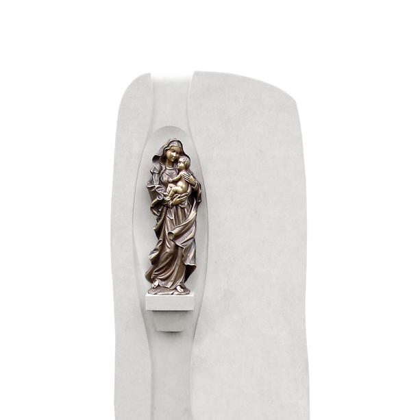 Marmor Grabstein mit Madonna Figur - Maria