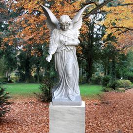 Grab Engel Figur fr Einzelgrab Marmor - Florentina