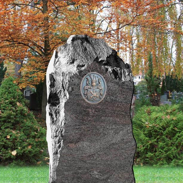 Grabdenkmal mit Familienwappen Bronze - Heraldik Bronze