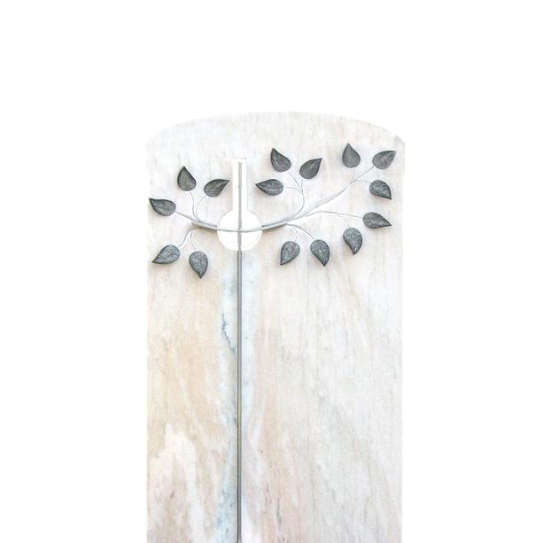 Doppelgrabstein Marmor mit Baum Motiv - Albero