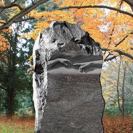 Felsen Grabstein mit Relief - Michelangelo Rustikal