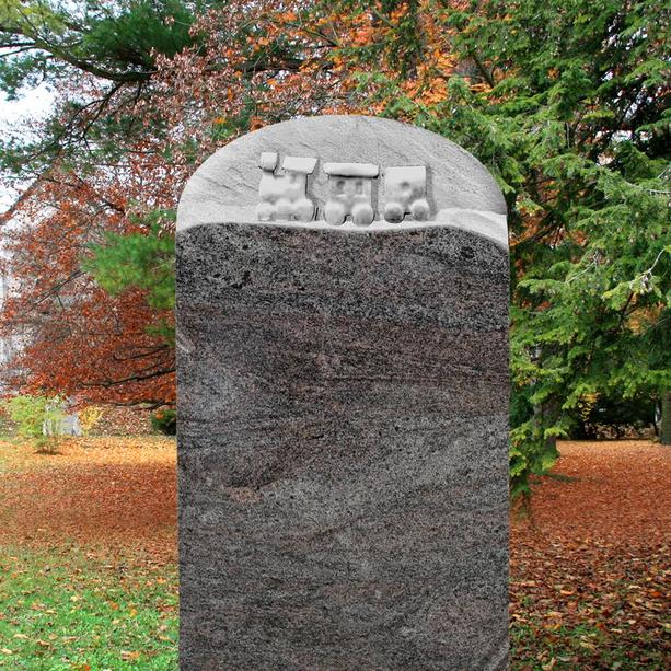 Granit Grabstein Kindergrab mit Eisenbahn - Piccolo