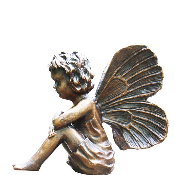 Kindergrabmal mit Bronze Elfe rund - Salina