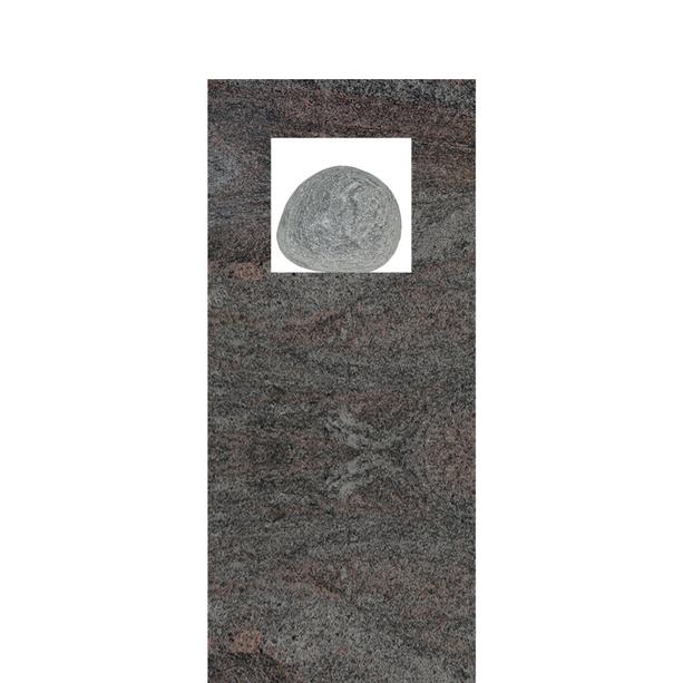 Granit Grabmal mit Findling Stein - Cartus