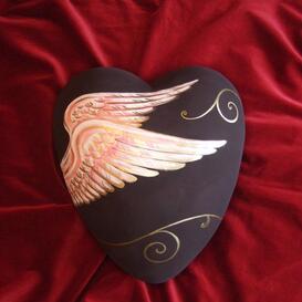 Originelle Bestattungsurne aus Naturfaser mit Fl�geln...