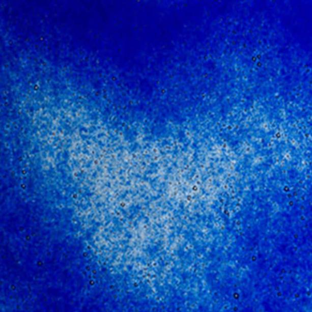 Modernes blaues Herz Glas Dekor für Grabstein - Glasornament S-3