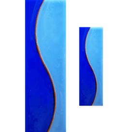 Moderne Glaskunst fr Grabstein in Blau - Glasintarsie I-9