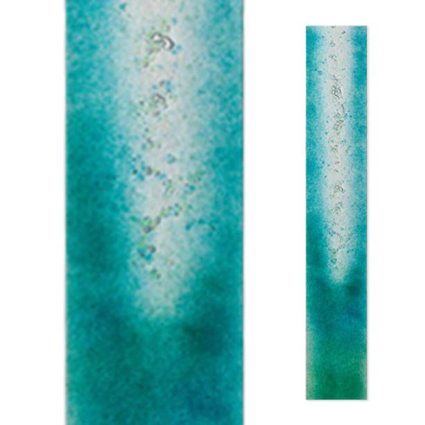 Moderne Glas Grabstele für Grabmal in Blau-Grün - Glasstele S-42