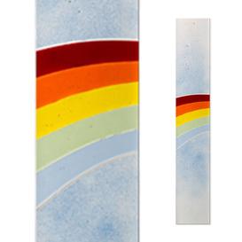 Bunte Deko Stele aus Glas fr Kindergrabstein  -...