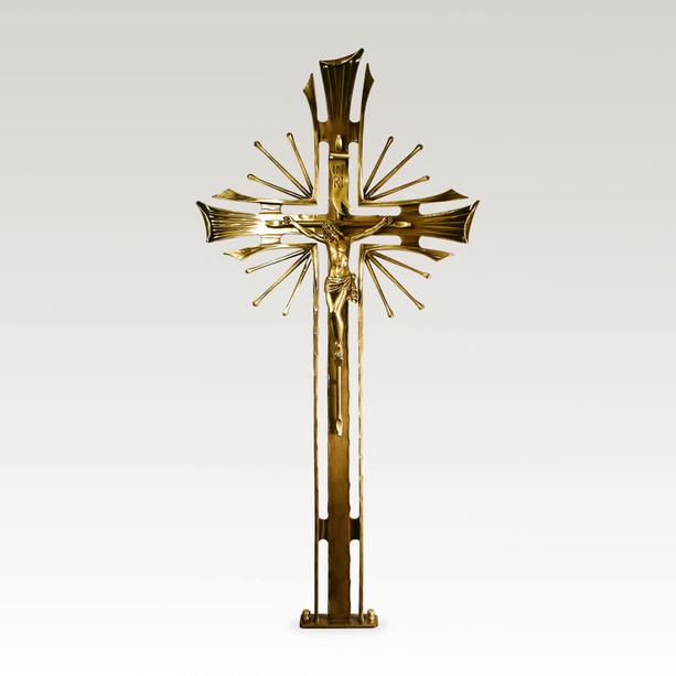 Grabkreuz aus Bronze klassisch mit Jesus Christus - Bellaci