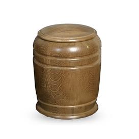 Handgefertigte runde Holz Urne - Riana