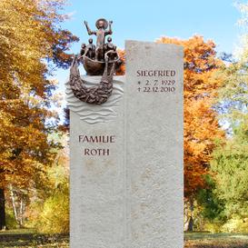 Schönes Grabdenkmal für Einzelgrab mit Bronze Skulptur...