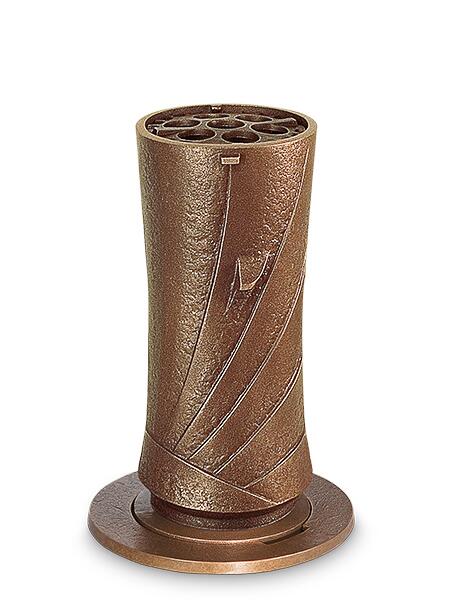 Bronze Grab Vase versenkbar / braun - Garda