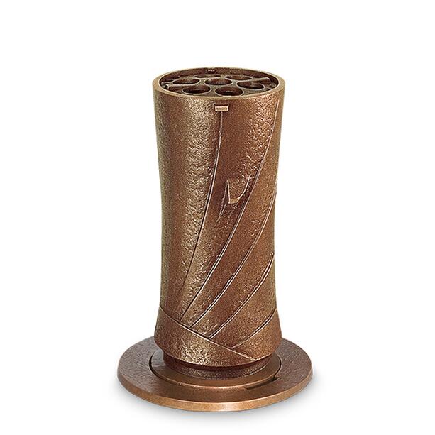 Bronze Grab Vase versenkbar / braun - Garda