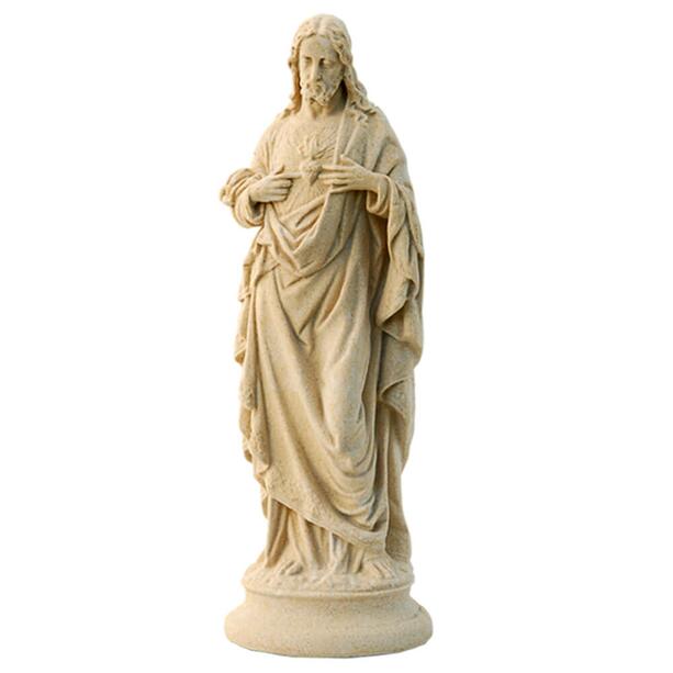 Grabschmuck Jesus Skulptur Steinguss - Jesus Anima / Sand