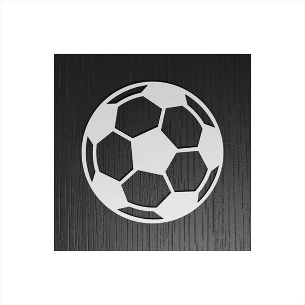 Schöne eckige schwarz weiße Fußball Holz Urne mit Schriftzug - Fußball Amadeus
