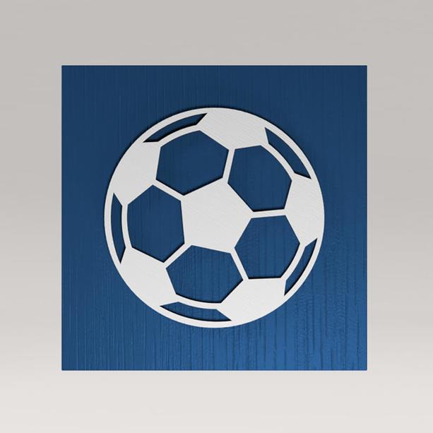Urnenmodell Fußball Eiche mit individuellem Gedenkspruch - blau - Fußball Brentano