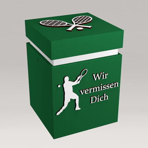 Spezielle Motiv Graburne grün mit Tennisspieler - eckiges Design - Nemeen