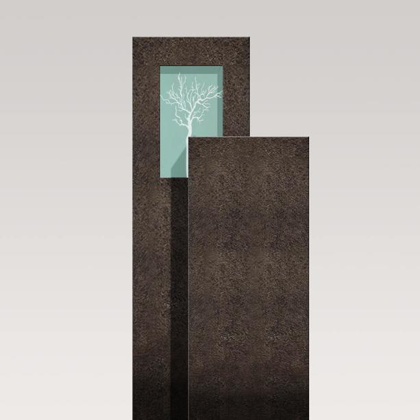 Granit Kindergrab Grabstein mit Glas & Lebensbaum - Amancio Novus