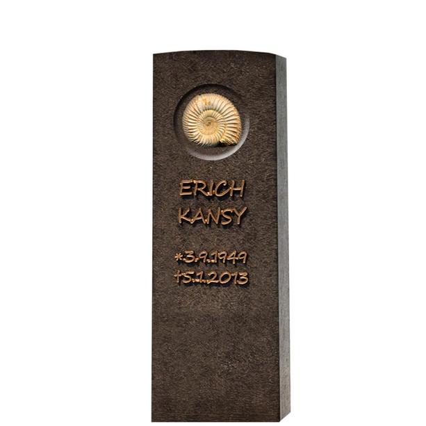 Ammonit Gedenkstein für ein Urnengrab - Granit - Memoria Vita