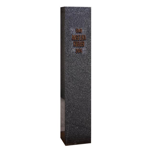 Doppelgrab Stele aus schwarzem Granit & Bronze Inschrift - Stylus