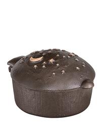 Weihwasserkessel mit Sternen / dunkelbraun - Pia