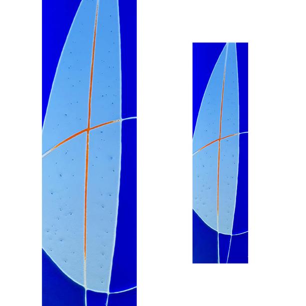 Glasstele mit künstlerischem Kreuz - Glasstele S-162