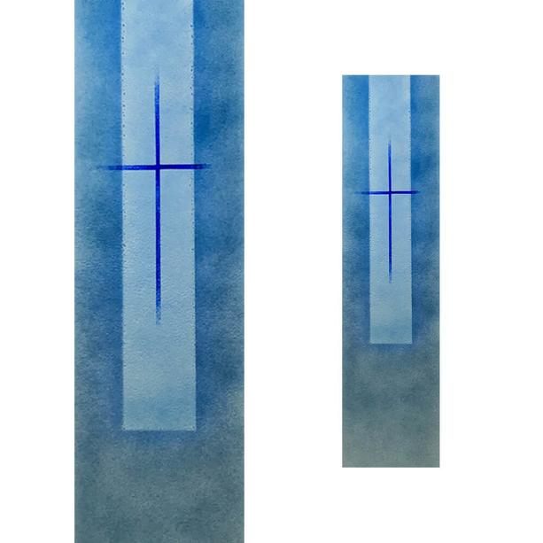 Glasstele mit stilvollem Kreuz - Glasstele S-163