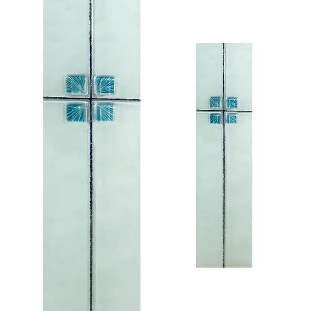 Glasstele mit moderner und brillanter Kreuzsymbolik - Glasstele S-165