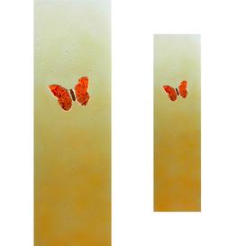 Glasstele mit Schmetterling und Farbverlauf - Glasstele...