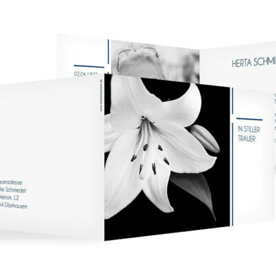 Kondolenzkarte mit Blumen-Motiv © Kartenmacherei.de