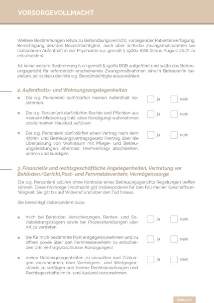VORSORGEVOLLMACHT SEITE 4
